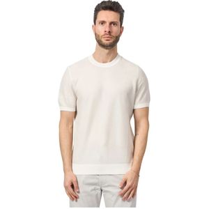 Hugo - Korte Mouwen Ronde-Hals Trui - Katoenmix - Grijs