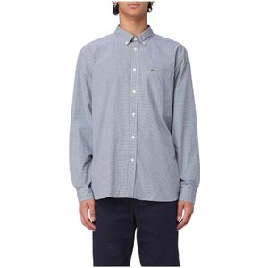 Lacoste, Heren, Overhemden, Blauw, Maat: M Katoen,