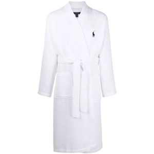 Polo Ralph Lauren - Luxe Badjas - Wit - Katoen - Geborduurd Logo