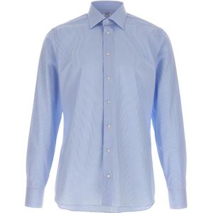 Borriello Napoli, Heren, Overhemden, Blauw, Maat: 4XL Katoen,