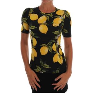 Dolce & Gabbana - Sicilië - Blouse - Veelkleurig - Korte Mouwen - Zijde