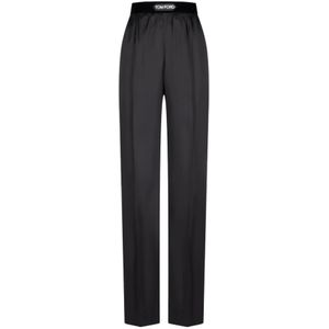 Tom Ford, Dames, Broeken, Zwart, Maat: L Zijde,
