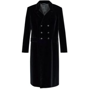 Dolce & Gabbana, Heren, Mantels, Zwart, Maat: XL Katoen,