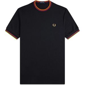 Fred Perry, Heren, Tops, Zwart, Maat: XS Poliester,