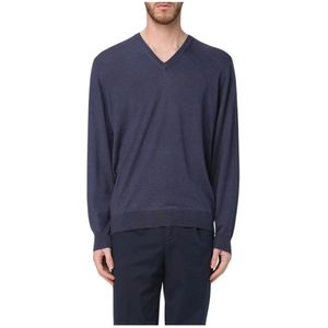 Drumohr, Heren, Truien, Blauw, Maat: M Linnen,