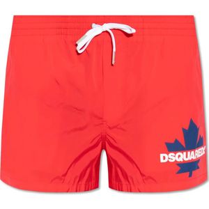 Dsquared2, Heren, Badkleding, Rood, Maat: XS