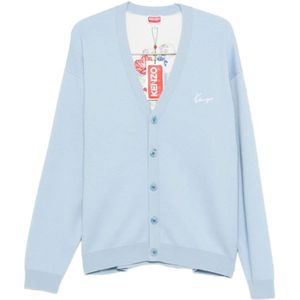 Kenzo, Heren, Truien, Blauw, Maat: XL Katoen,