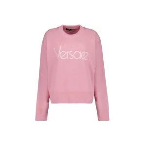 Versace Geribbelde Trui , Pink , Dames , Maat: S