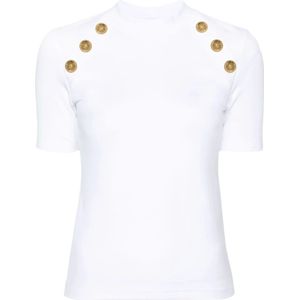 Balmain T-Hemden , White , Dames , Maat: XL