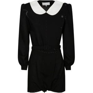 Maison Margiela, Dames, Jurken, Zwart, Maat: 2XS Wol,