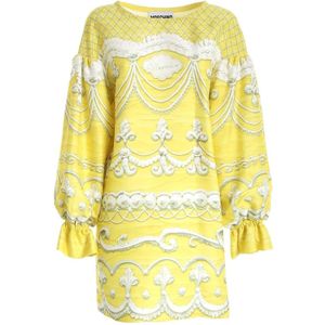 Moschino, Dames, Jurken, Geel, Maat: XS Viscose,
