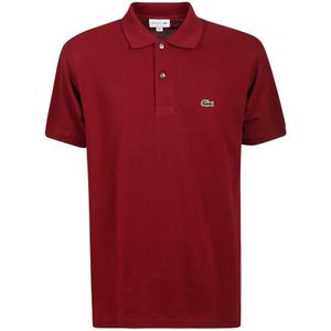 Lacoste, Heren, Tops, Rood, Maat: M Katoen,