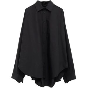 Balenciaga, Dames, Blouses & Shirts, Zwart, Maat: XS Katoen,