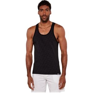 Dsquared2, Heren, Tops, Zwart, Maat: S