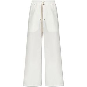 Rick Owens, unisex, Broeken, Wit, Maat: L Katoen,