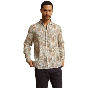 Peninsula, Heren, Overhemden, Veelkleurig, Maat: XL Linnen,