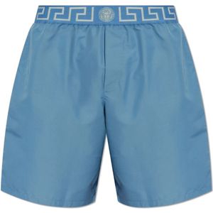 Versace, Heren, Badkleding, Blauw, Maat: XL Poliester,
