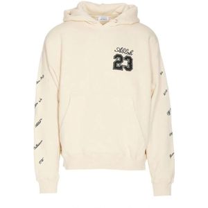 Off White, Heren, Sweatshirts & Hoodies, Beige, Maat: XS Katoen,