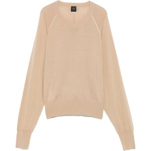 Pinko, Dames, Truien, Beige, Maat: M Wol,