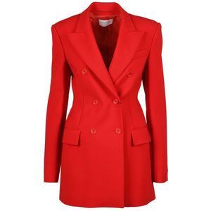 Sportmax, Dames, Jassen, Rood, Maat: 3XS Wol,