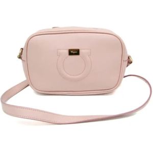 Salvatore Ferragamo Pre-owned, Dames, Pre-owned, Roze, Maat: ONE Size Leer,