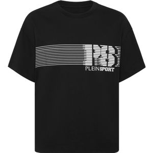 Plein Sport, Heren, Tops, Zwart, Maat: XS Katoen,