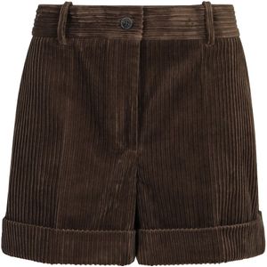 P.a.r.o.s.h., Dames, Korte broeken, Bruin, Maat: XS Corduroy,