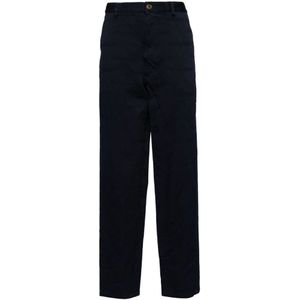 Comme des Garçons, Heren, Broeken, Blauw, Maat: M Leer,