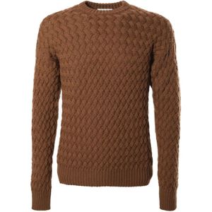 Alpha Studio, Heren, Truien, Bruin, Maat: M Wol,