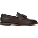 Kazar - Bruine Leren Loafers - Met Kwastjes