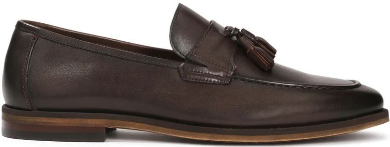 Kazar - Bruine Leren Loafers - Met Kwastjes