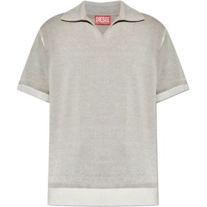 Diesel, Heren, Tops, Grijs, Maat: M Katoen,