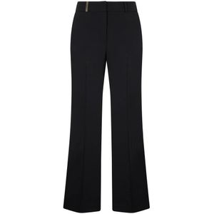 Peserico, Dames, Broeken, Zwart, Maat: 2XS Katoen,