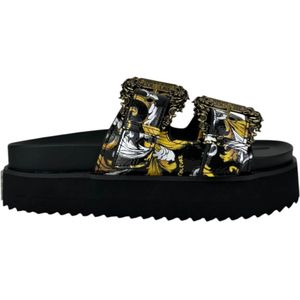 Versace Jeans Couture, Dames, Schoenen, Zwart, Maat: 35 EU Synthetisch,