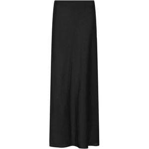 Bruuns Bazaar, Dames, Rokken, Zwart, Maat: XS Satijn,