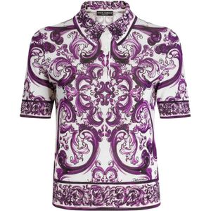 Dolce & Gabbana, Dames, Tops, Paars, Maat: 2XS