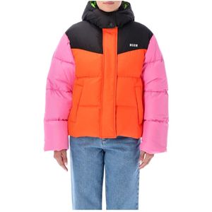 Msgm, Dames, Jassen, Oranje, Maat: S Poliester,