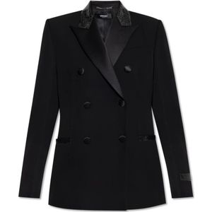 Versace, Dames, Jassen, Zwart, Maat: XS Zijde,