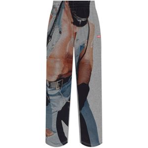 Diesel, unisex, Broeken, Grijs, Maat: L Jersey,