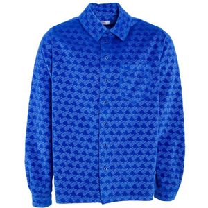Erl, Heren, Overhemden, Blauw, Maat: L Corduroy,