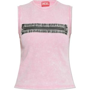Diesel, Dames, Tops, Roze, Maat: S Katoen,
