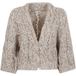 Brunello Cucinelli, Dames, Truien, Beige, Maat: XS