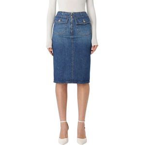 Elisabetta Franchi, Dames, Rokken, Blauw, Maat: S Denim,