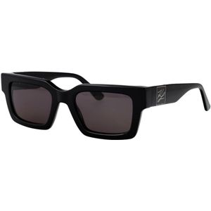 KARL LAGERFELD - KL6182S - Zonnebril - Zwart - Met Solide Rooklens