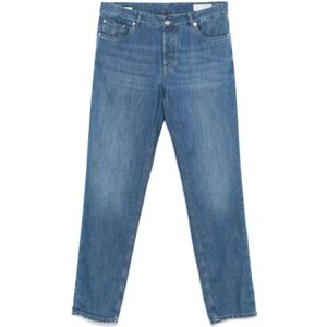 Brunello Cucinelli, Heren, Jeans, Blauw, Maat: 2XL Katoen,
