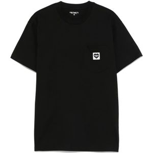 Carhartt Wip, Heren, Tops, Zwart, Maat: S