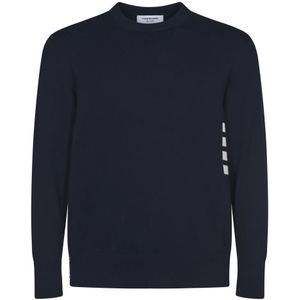 Thom Browne, Heren, Truien, Blauw, Maat: M Katoen,