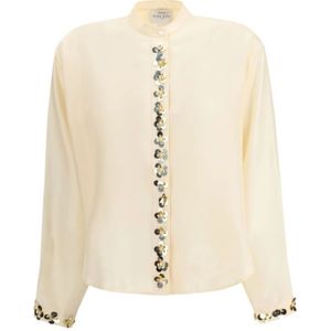 Forte Forte, Dames, Blouses & Shirts, Roze, Maat: S Zijde,