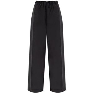 Maison Margiela, Heren, Broeken, Zwart, Maat: M Wol,