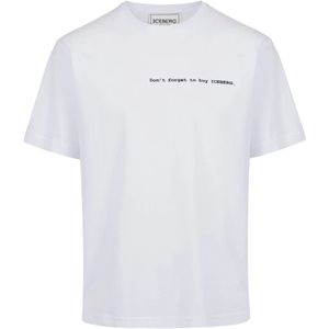 Iceberg, Heren, Tops, Wit, Maat: M Katoen,